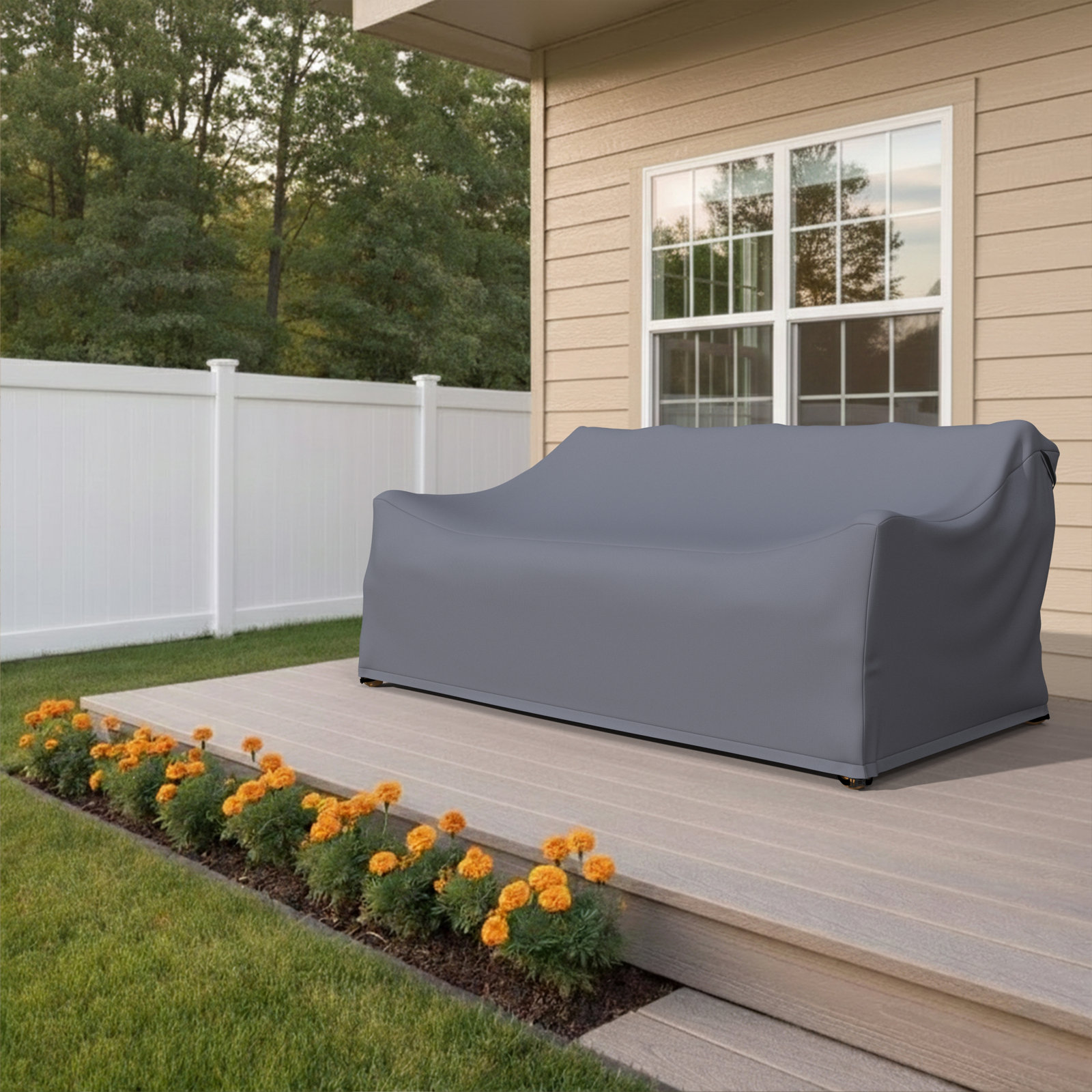 Arizona 69.5" Wide Outdoor Teak Sofa Cover
