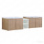 Meuble-lavabo 72 po à fermeture en douceur avec lavabo, petites tablettes de rangement, armoire combinée 30 po et 12 po-129754163