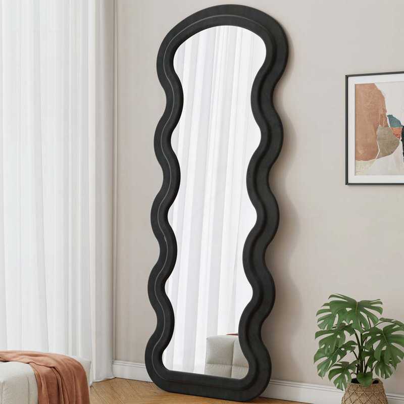 Miroir de plancher Flannel, Noir