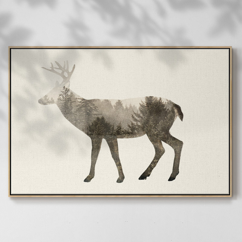 " The Wilderness IV ", 25" H x 37" W x 2" D, Natural Wood Framed Canvas