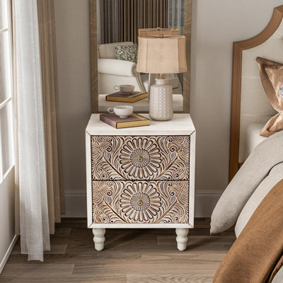 Table de chevet en bois de style rétro