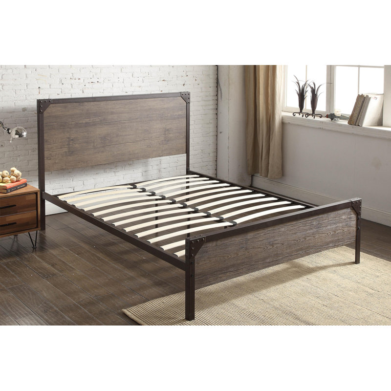 Desbois Metal Bed with Mattress, Double (4'6), 23cm Sprung