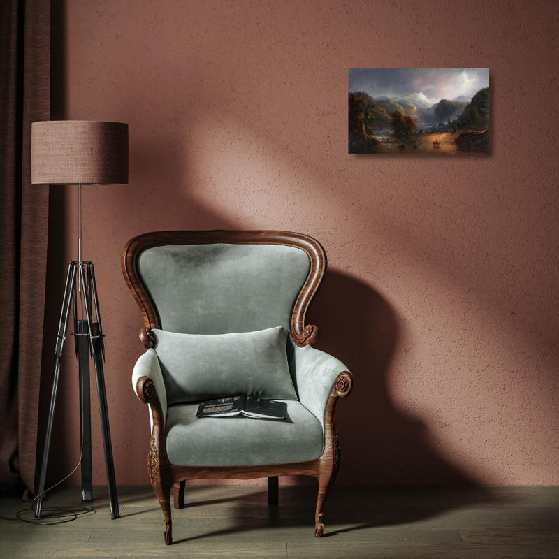 «Where the Clouds Love to Rest» par Alfred Jacob Miller - Art mural sur toile tendue avec châssis, H 48 po x l 33 po