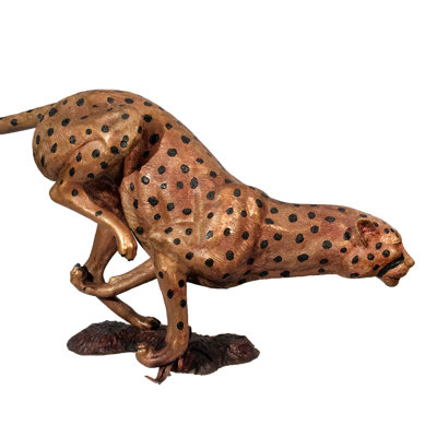 Leopard Bronze Garden Statue