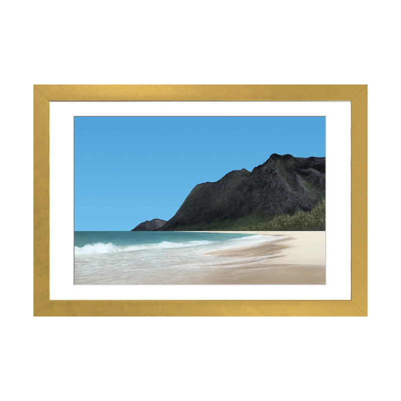 «Tropical Heat», impression d'art mural encadrée, 24" x 16", Framed Paper, Gold