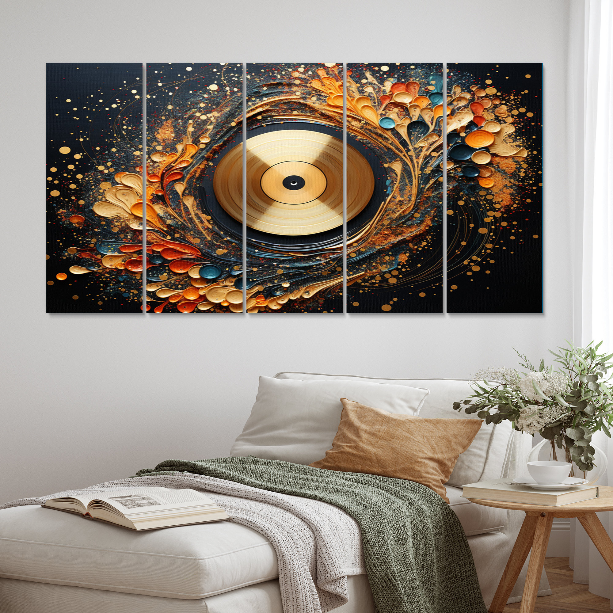 Latitude Run® Black And Gold Vinyl Serenade I - Vinyl Records Metal Wall  Decor Set