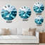 Wild Blue Ocean Waves II - Horloge murale nautique et côtière-59913250