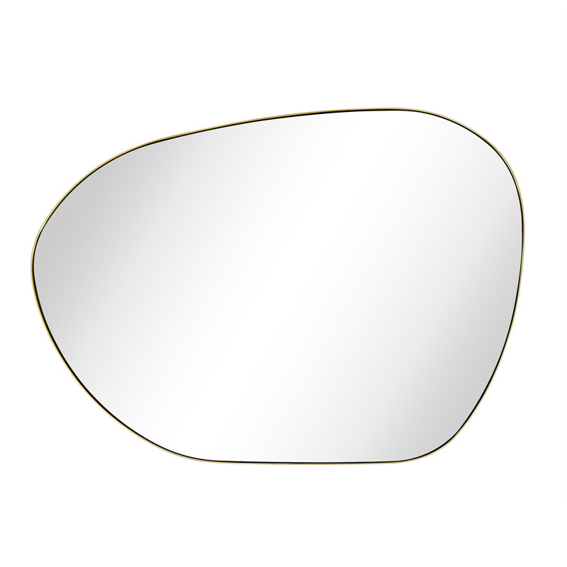 Miroir mural Bertlinde, 26 po x 36 po, Or brossé