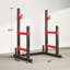 Support réglable ajustable, support pour presse de banc robuste de 660 lb avec supports de plaque de poids pour la musculation et la musculation à domicile, rouge