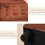 Moderne pour petits chiens, coffre caché, coussin en mousse de 3 po, petit lit pour chien brun avec rangement, mobilier, confortable,