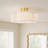 4-Light Fabric Semi Flush Mount Ceiling Light Fixture-449174273-449174287