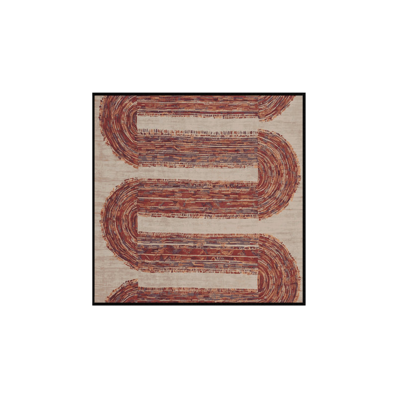Machine Washable Brown Area Rug, Square 3'