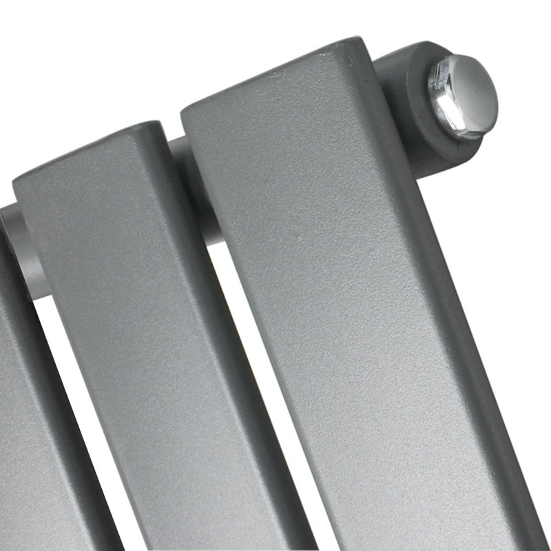 Burson Flat Panel Towel Rail Heated Towel Rails, 160cm H x 45cm W x 6.2cm D, Anthracite