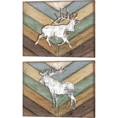 " Lodge Elk & Moose " by Jennifer Pugh 2 - Pieces