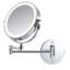 Miroir de salle de bain mural moderne à DEL 8 po avec grossissement 10 fois-133232295