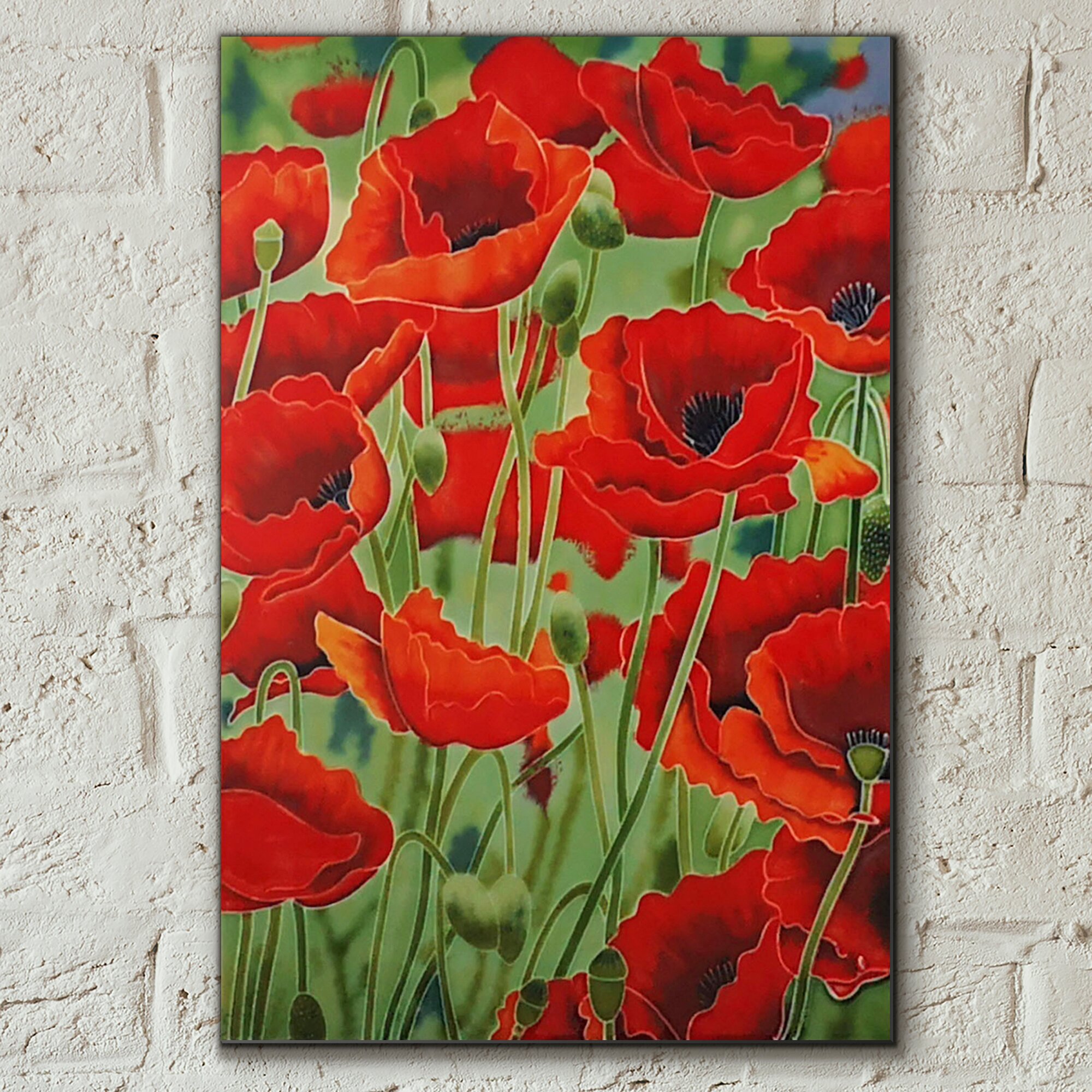 poppy garden wall art