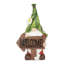Gnome avec signe lumineux de bienvenue - statue solaire