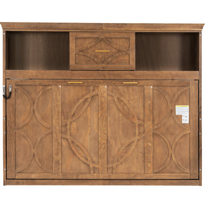 Rustic Style, Twin Size, Bed, Charging Station, Drawer, 2 Storage Compartments, High - Grade, Pine, Wood Color, Ports, Areas, , Pine Wood, Build