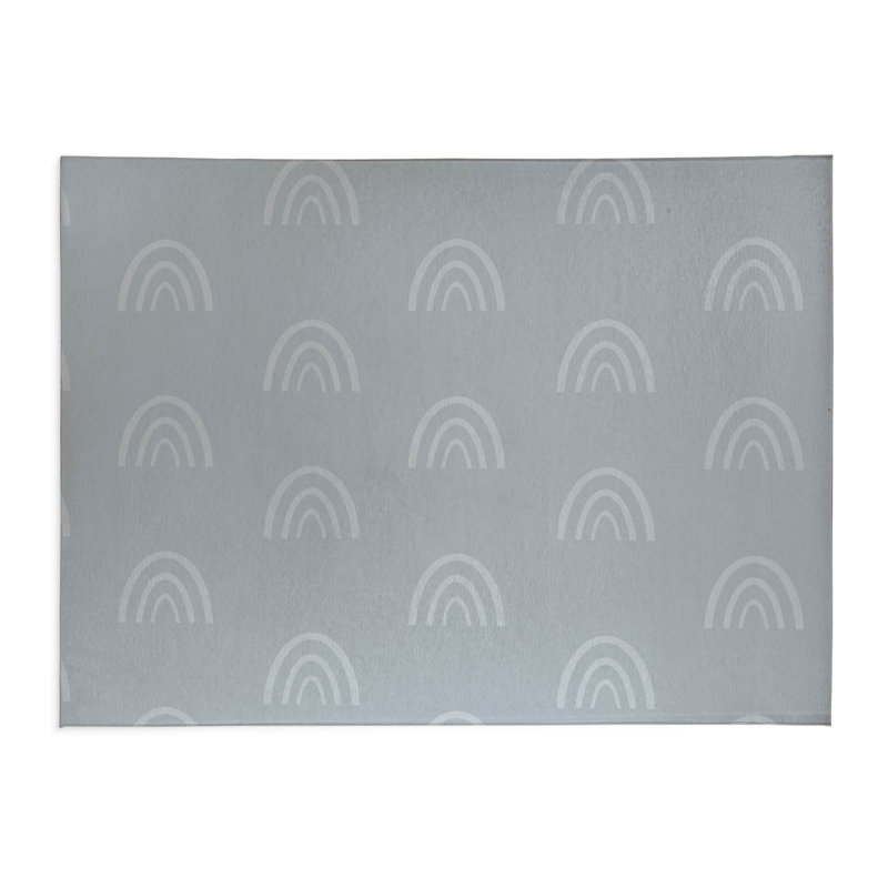 Plain Bows Kids Play Mat, Slate Blue, Rectangle 2' x 3'