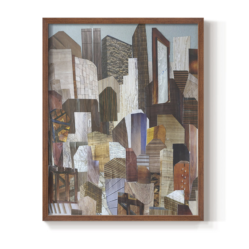 Impression encadrée Metropolis - bois massif, Walnut, 15" H x 12" W
