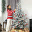Arbre de Noël artificiel givré 6 pi avec branches réalistes