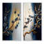 «Blue Cherry Blossom Branch III», 2 pièces sur toile-937536061-937536036