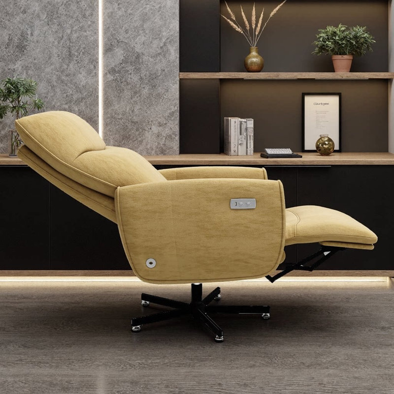 Fauteuil inclinable électrique pivotant avec USB et Type-C - rotation à 360 ° et facilité électrique pour votre centre de commande de salon