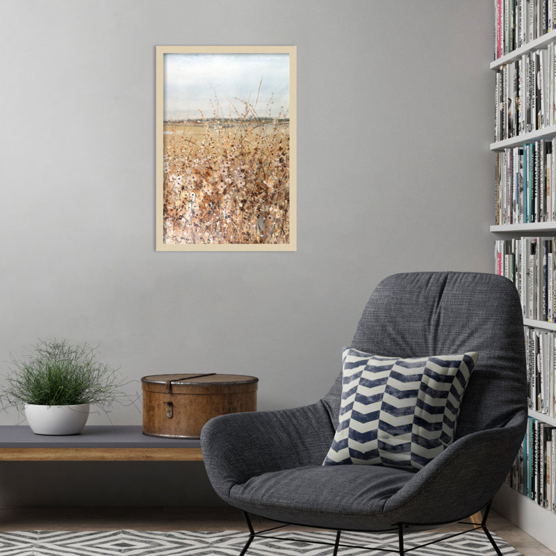 «Ochre Landscape II» par Tim Otoole, reproduction d'art encadrée sur bois