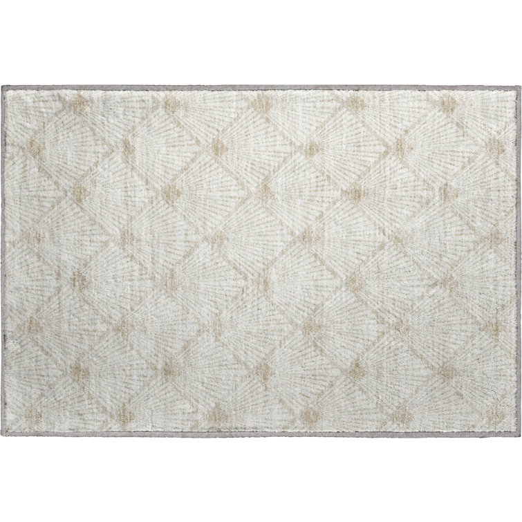 Premium Machine Washable Prisco Ivory Rug