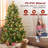  Pre-Lit Frosted Pine Artificial Christmas Tree with Pine Cones, Auto Open Branches & Metal Stand-112575502