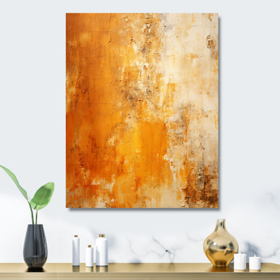 Yellow Abstract Fire Chaos Art - Abstract Metal Wall Art
