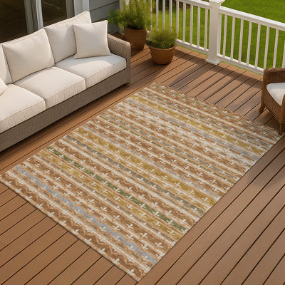 Tapis damassé intérieur / extérieur lavable à la machine ACN2479