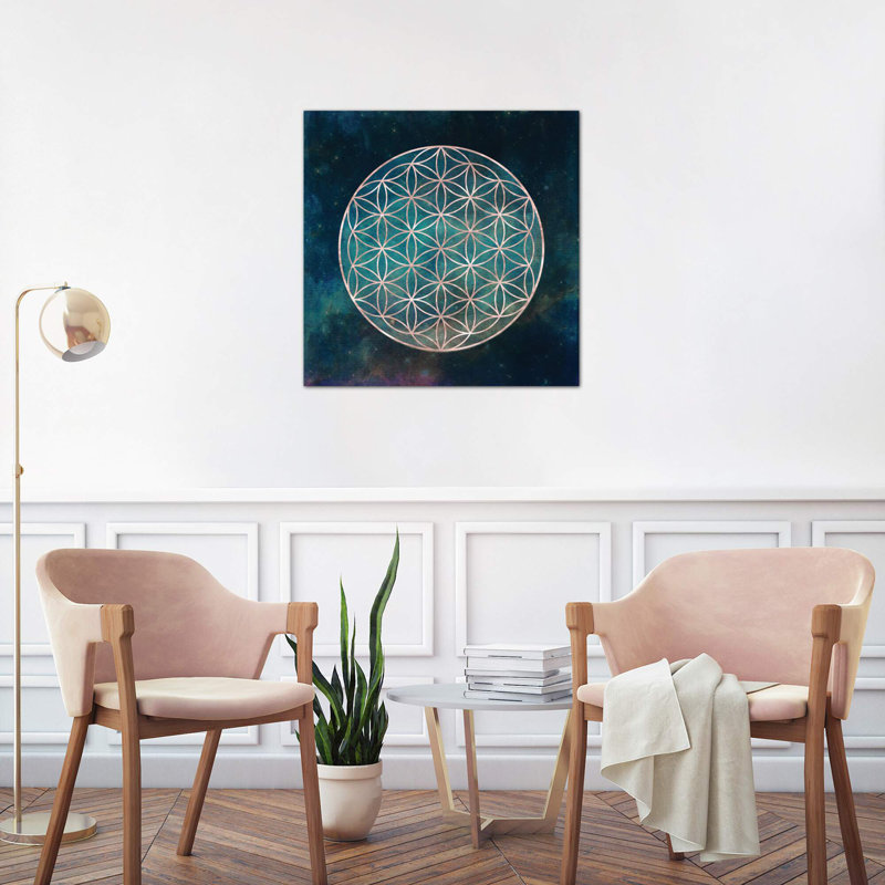 Mandala Flower Of Life by Nature Magick - Wrapped Canvas Painting, 45.72 cm H x 45.72 cm W x 1.91 cm D