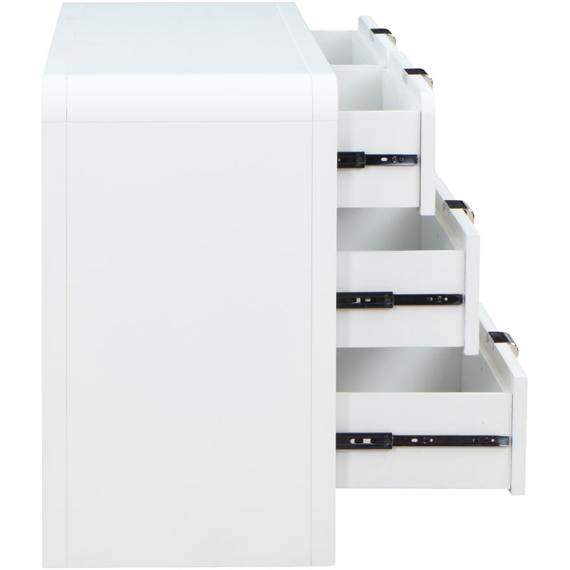 Audu 60'' W 6 - Drawer Dresser, White