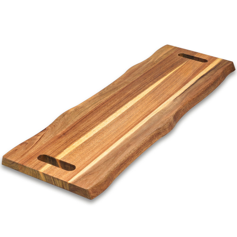 Howard Extra Large Cutting Board for Kitchen - Acacia Solid Wood Cutting Board, Serving Board, Chopping Board with Juice Groove - Charcuterie Board with Easy Grip Handles 36" x 12" x 1"