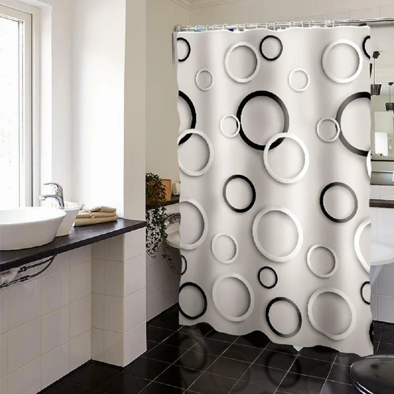 Sheer Single Curtain Panel, White Abstract