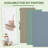 36"x84" 5-Panel White Primed Hollow Core Sliding Barn Door With Installation Hardware Kit (Door pre-assembled)