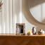 Cadre photo décoratif avec incrustation de bois pour la décoration intérieure - Cadre photo à motif floral pour le salon et le vestibule - Blanc et brun-665423214
