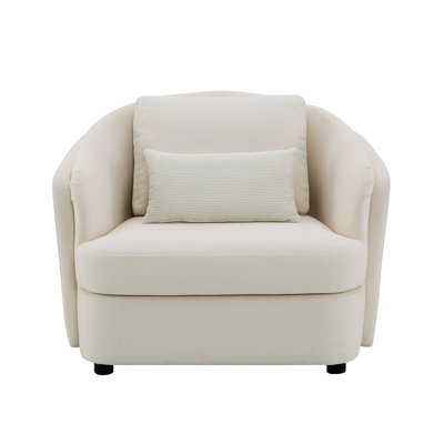 Mariko Linen Chair With 1 Toss Pillow
