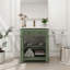 Meuble-lavabo Mid-Century avec base colonne romaine, vert-1243838191