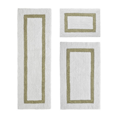 Atle Reversible Cotton Tufted Bath Rug Set