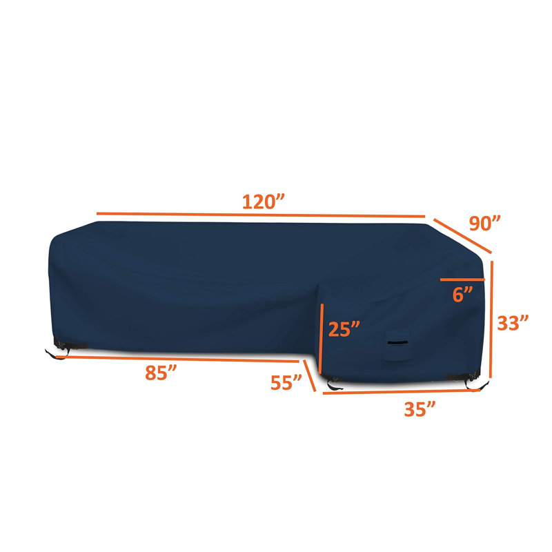 Outdoor Cover, 83.8cm H x 228.6cm W x 88.9cm D, Blue