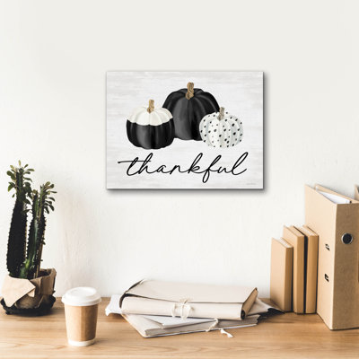  «Thankful», art mural sur toile 16 po x 12 po