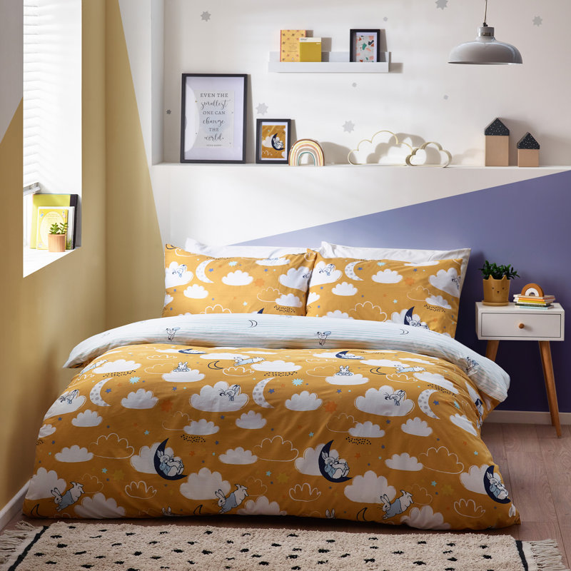 Sleepy Head Peter Rabbit 144 TC, Double, Ochre