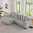 Upholstered Sleeper Sectional Sofa-129000919