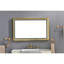 Miroir de salle de bain 48 po x 30 po à DEL avec cadre en aluminium, brouillard, 3 températures de couleur, gradation continue, vue dégagée, fabrication, reflet mural en or brossé