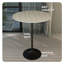  Table de salle à manger ronde de 36 po de hauteur avec plateau en panneau de fibres à densité moyenne et base en acier noir-133312915