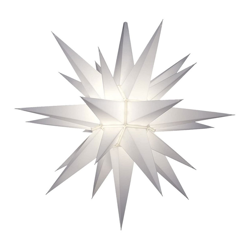 Prelit LED Christmas Holiday Star Tree Topper, 21" H x 21" W x 21" D
