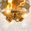 Brass 3-Light Hammered Glass Bowl Flush Mount