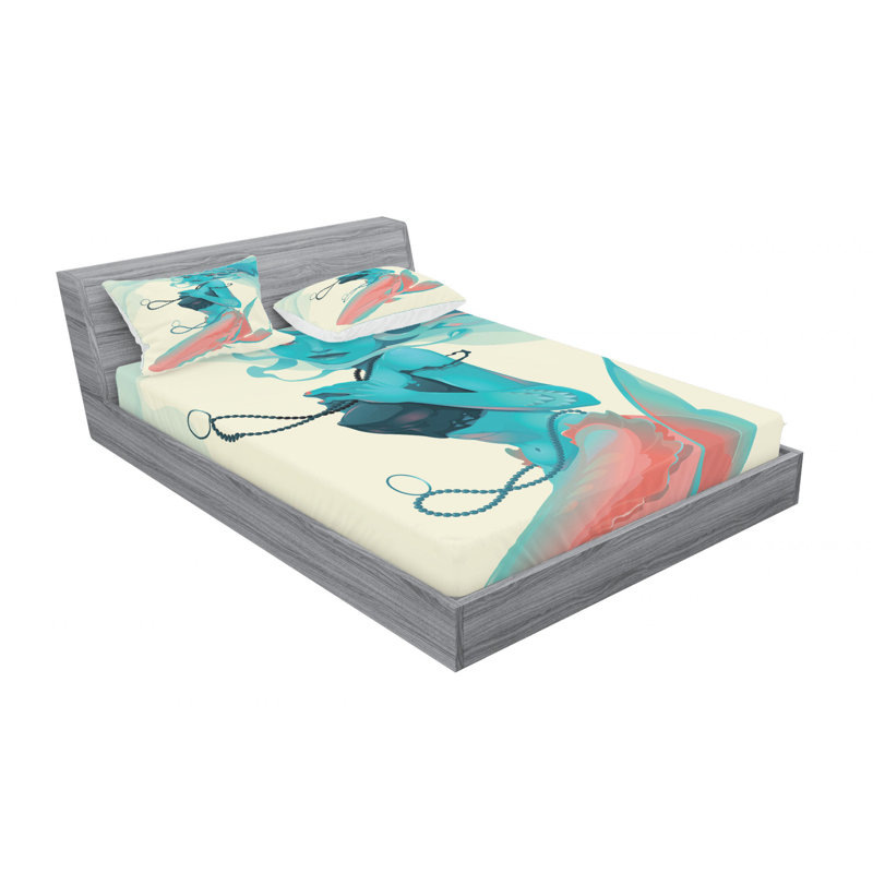 Microfiber Sheet Set, Queen Sheet Set with Fitted Sheet